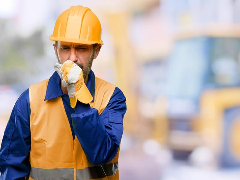 worker coughing